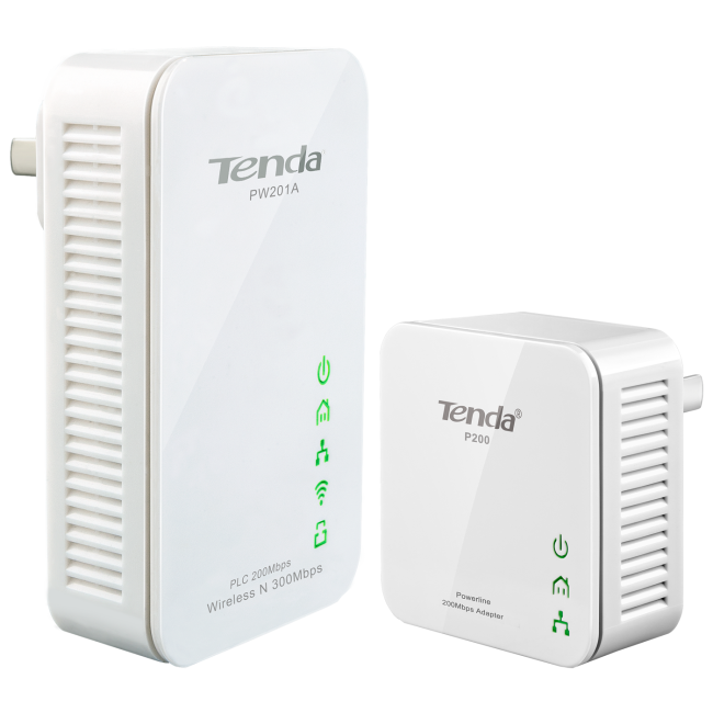Tenda Mrežna strujna utičnica, set, 200/300Mbps, LAN/WiFi - NT-PW201A+P200
