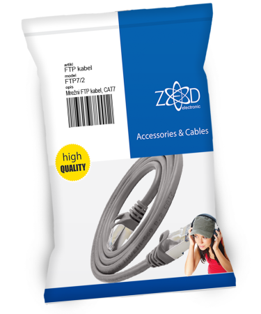 ZED electronic Mrežni FTP kabl, CAT7, dužina 2.0 metar - FTP7/2