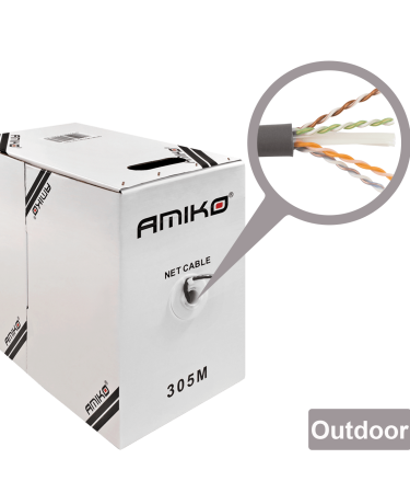 Amiko Mrežni FTP kabl, CAT5e, OutDoor, 305 met. - CAT5e FTP Outdoor 305m