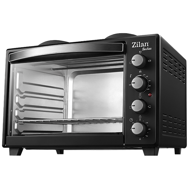 Zilan Mini pećnica, 2 grijače ploče, 45 l, 3200 W, crna - ZLN2935 - Image 3