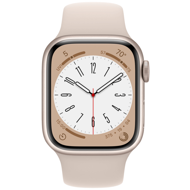 Apple Pametni sat, 1.69" LTPO OLED zaslon, vodootporan BT, WiFi - Watch Series 8 GPS 41mm Starlight - Image 2