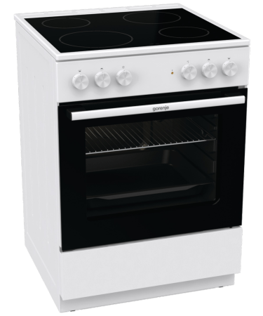 Gorenje Štednjak, 4 staklokeramička ploča, 8400W, pećnica 65 lit, A - GEC6A11WG