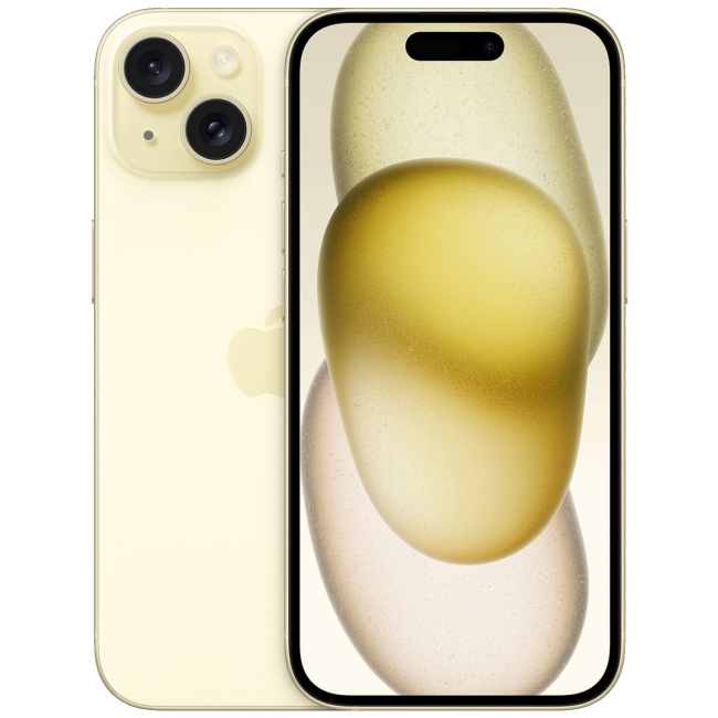 Apple iPhone 15, 128 GB, Super Retina XDR OLED 6.1" - iPhone 15 128GB Yellow; MTP23HN/A - Image 2