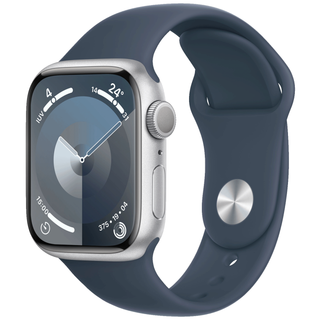 Apple Pametni sat, 1.69" LTPO OLED zaslon, vodootporan BT, WiFi - Watch Series 9 GPS 41mm Silver