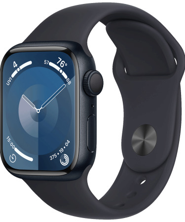 Apple SAT pametni, 1.9" LTPO OLED zaslon, vodootporan BT, WiFi - Watch Series 9 GPS 45mm Midnight