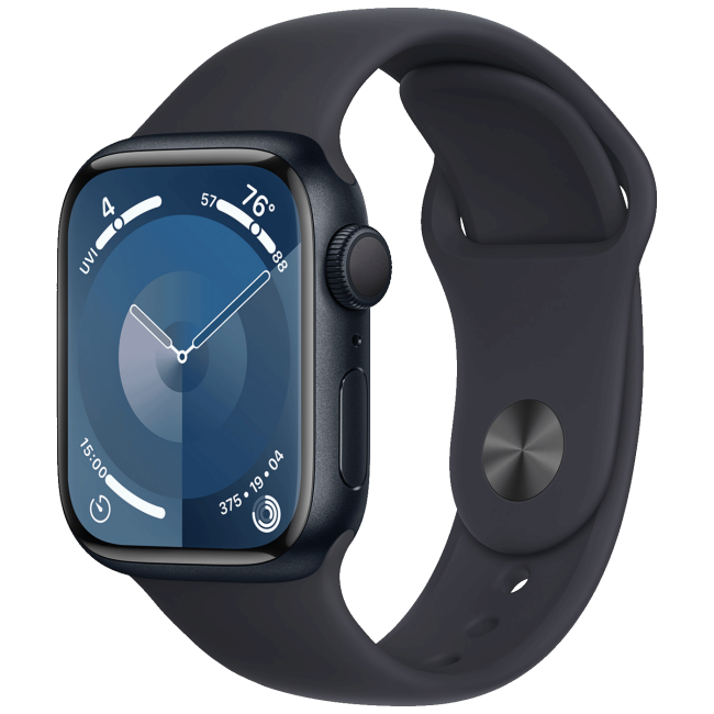 Apple SAT pametni, 1.9" LTPO OLED zaslon, vodootporan BT, WiFi - Watch Series 9 GPS 45mm Midnight