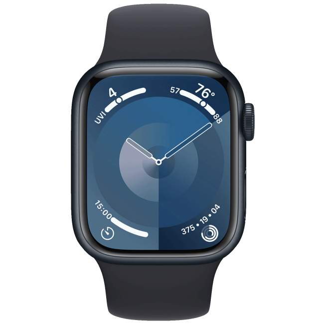 Apple SAT pametni, 1.9" LTPO OLED zaslon, vodootporan BT, WiFi - Watch Series 9 GPS 45mm Midnight - Image 2