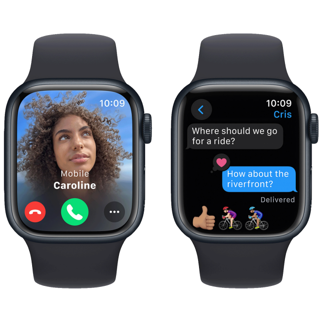 Apple SAT pametni, 1.9" LTPO OLED zaslon, vodootporan BT, WiFi - Watch Series 9 GPS 45mm Midnight - Image 4