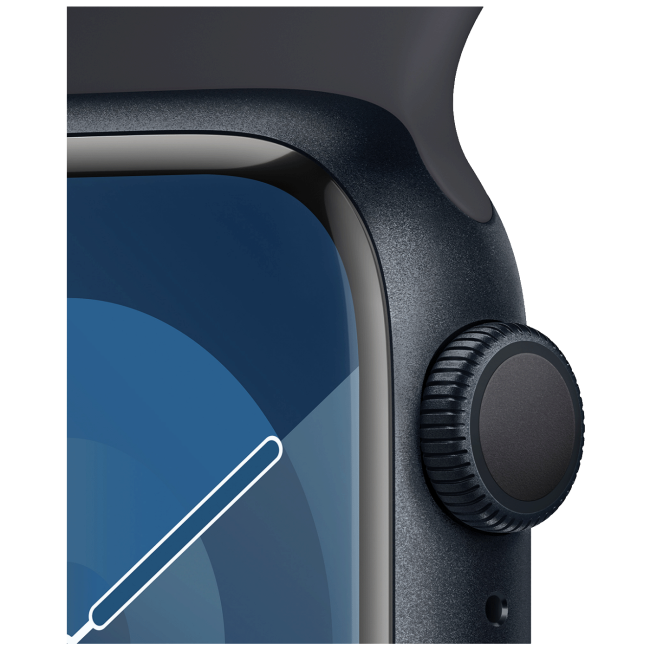Apple SAT pametni, 1.9" LTPO OLED zaslon, vodootporan BT, WiFi - Watch Series 9 GPS 45mm Midnight - Image 5