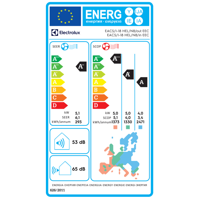 Electrolux Klima uređaj, 18000Btu, -20°, Wifi, Inverter, A++ - EACS/I-18HEL/N8 EEC - Image 8