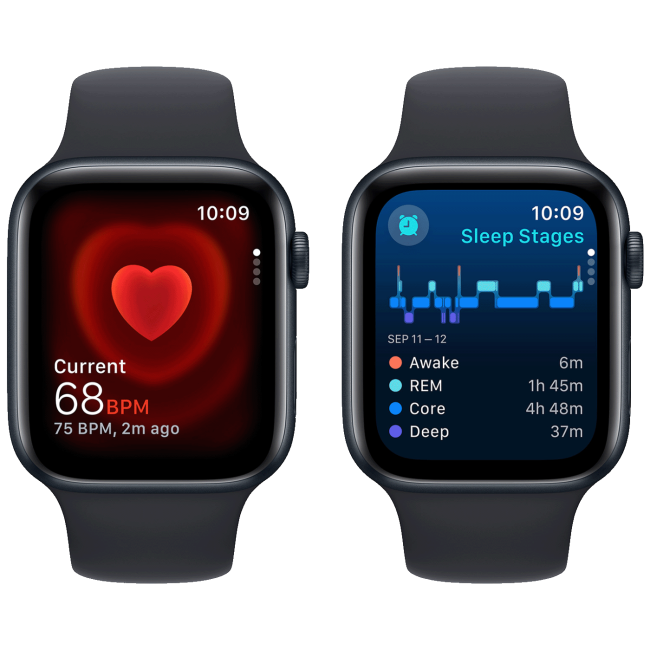 Apple Pametni sat, 1.78" LTPO OLED zaslon, vodootporan BT, WiFi - Watch SE 2023 GPS 44mm Midnight - Image 5