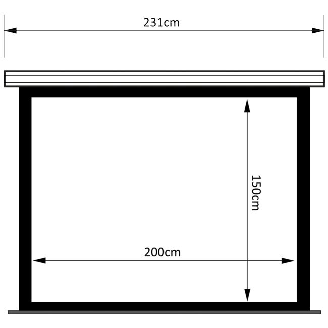 Maclean Platno za projektor sa motorom i zatezanjem, 200 x 150 cm - MC-992 - Image 3
