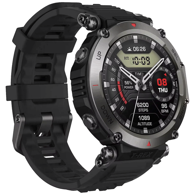Amazfit Pametni sat, 1.39" AMOLED, vodootporan 10ATM, BT, WiFi, GPS - T-REX Ultra Abyss Black - Image 3