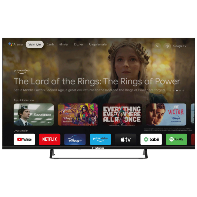 Fobem Televizor Smart QLED 4K UltraHD 55", Google TV - MT55EG8000QF - Image 2