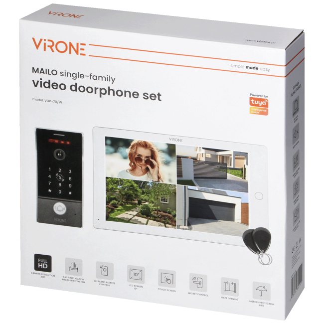 Virone Video interfon 10", WiFi, RFID, Mailo - VDP-70/W - Image 9
