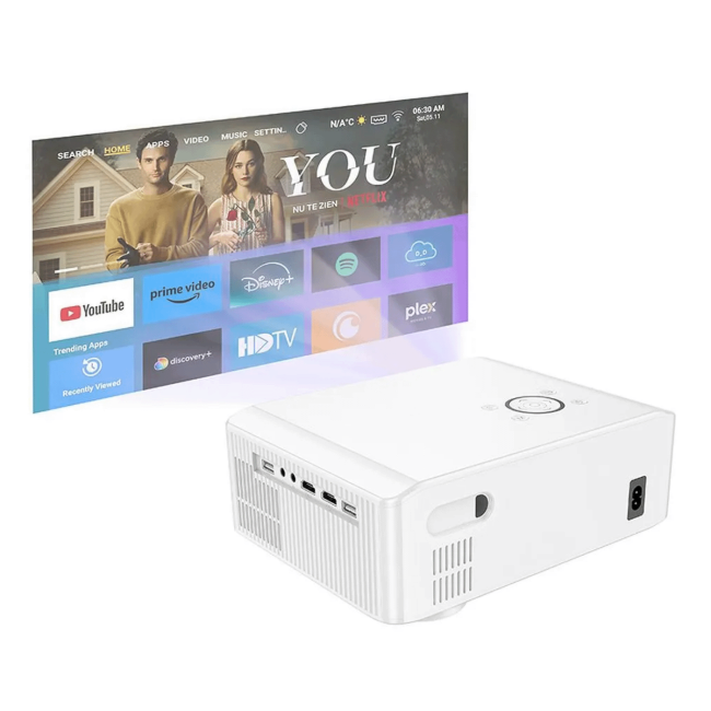 hoco. Pametni projektor, Full HD, Android TV, WiFi 2.4/5 GHz, BT - DT3 Smart Projector - Image 7