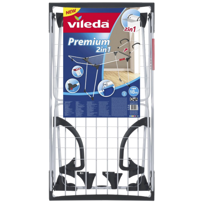 Vileda Sušilo za veš, 2u1, 18 met. žice za sušenje, Premium - Premium 2u1 - Image 2