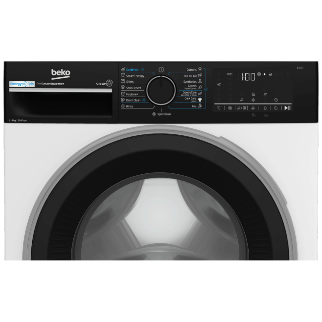 Beko Mašina za veš, 1200 obrtaja, 9 kg veša, A - B3WFU49215WPBB ES - Image 3