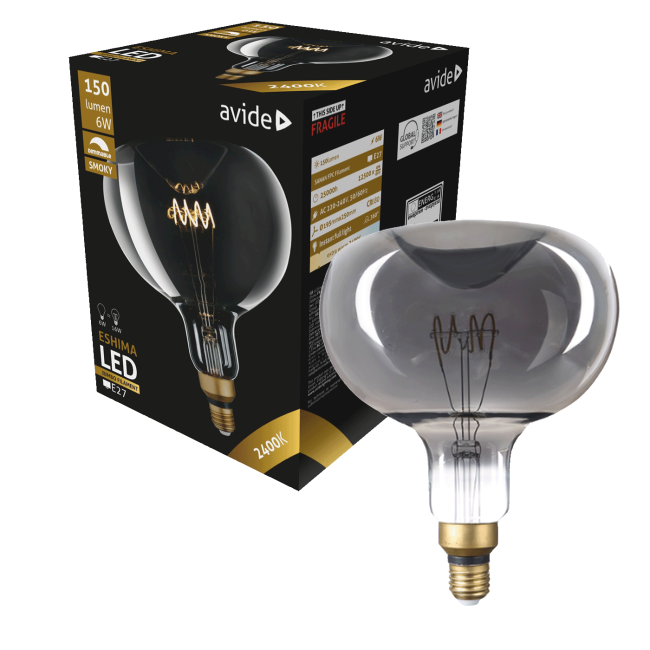 Avide Sijalica, LED 6W, E27, 2700K, 360°, 230V AC - Jumbo Smoky 6W E27