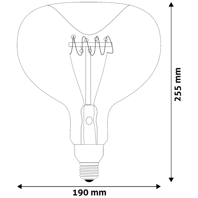 Avide Sijalica, LED 6W, E27, 2700K, 360°, 230V AC - Jumbo Smoky 6W E27 - Image 3