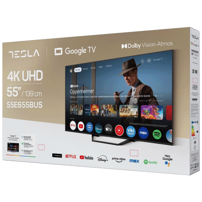Tesla Televizor Smart LED 4K UltraHD 55", Google TV - 55E655BUS - Image 8
