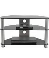 Stalak za TV GNC AVS040-1200, staklo black/silver 1200x400x500mm