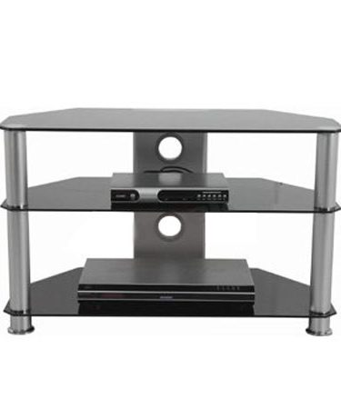 Stalak za TV GNC AVS040-1200, staklo black/silver 1200x400x500mm