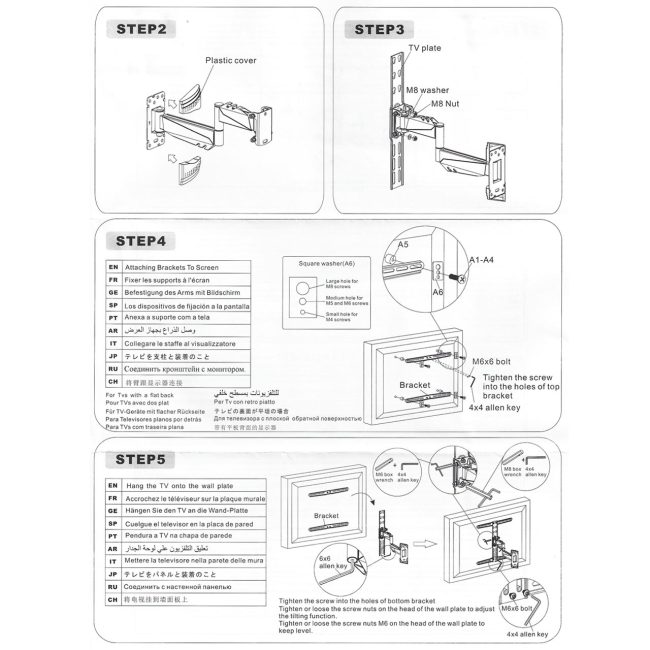 Zidni nosač GNC PSW763M, 32"-55", 25kg, VESA 400x400 - Image 4