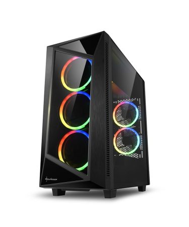 Kućište SHARKOON gaming, rev200, RGB, ATX, ventilator 5x120 mm