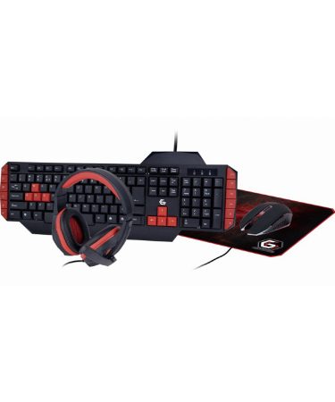 Tastatura + miš + slušalice + podloga Gaming GEMBIRD, GGS-UMG4-02, USA layout