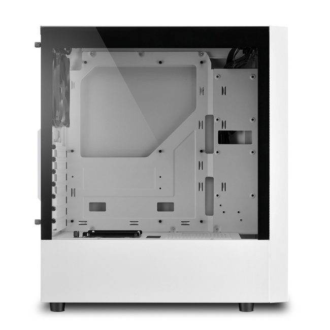 Kućište SHARKOON gaming, RGB Slider, ATX, 1x120mm fan, white, Tempered Glass - Image 4