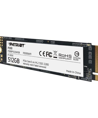 PATRIOT SSD M.2 NVMe P300 2280 PCIe 512GB Low-Power Consumption SSD P300P512GM28