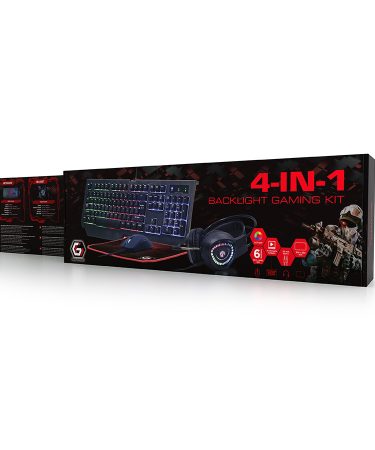 RGB tastatura + miš + slušalice + podloga Gaming GEMBIRD, GGS-UMGL4-01, USA layout