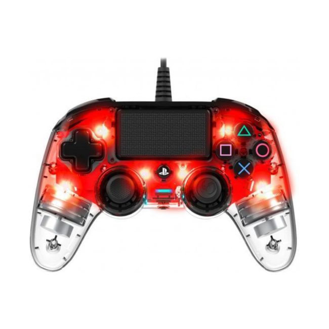 Bigben PS4 Nacon Compact Light Wired Controller prozirno-crveni - Image 3