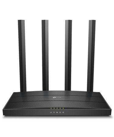 Router TP-Link Archer C80 AC1900 802.11ac Wave2 3×3 MIMO Wi-Fi Router, 1300Mbps at 5GHz + 600Mbps at 2.4GHz, 5 Gigabit Ports,4 antennas, Beamforming,S