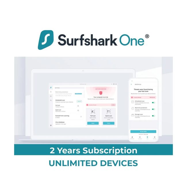 Surfshark ONE - 2 Years Unlimited Devices