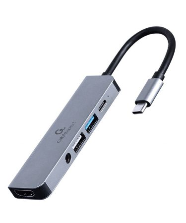 Docking station USB adapter Type-C 5-in-1 multi-port adapter Hub + HDMI + PD + stereo audio GEMBIRD A-CM-COMBO5-02