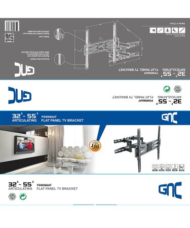 Zidni nosač GNC PSW866AT  32"-55"  400x400  full motion max 30kg