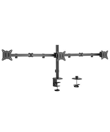 NOSAČ ZA TRI MONITORA GEMBIRD MA-D3-01, montaža na stol, (rotate, tilt, swivel), 17”-27”, up to 7 kg