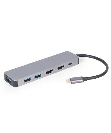 Docking station GEMBIRD USB adapter Type-C 3-in-1 multi-port adapter Hub + HDMI + PD, A-CM-COMBO3-03