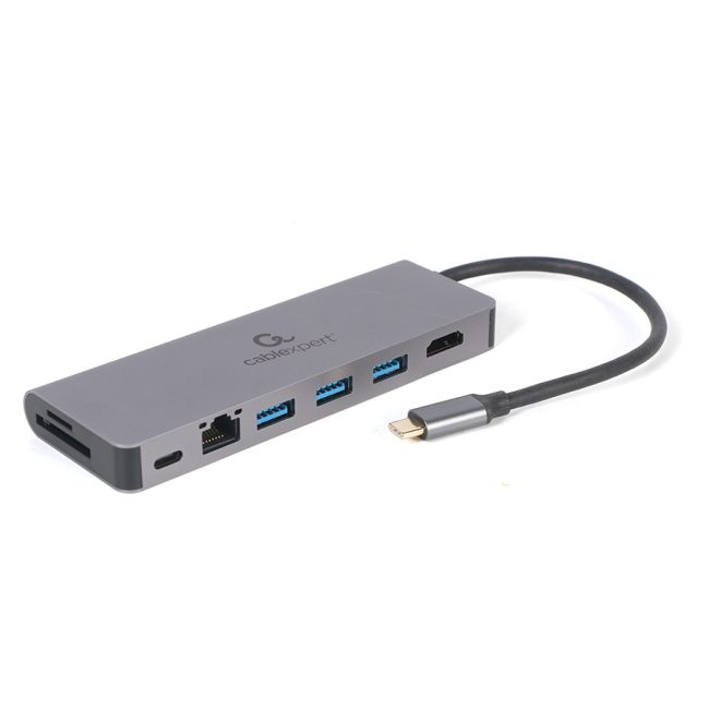 Docking station USB adapter Type-C 5-in-1 multi-port adapter Hub + HDMI + PD + card reader + LAN, A-CM-COMBO5-05 - Image 2