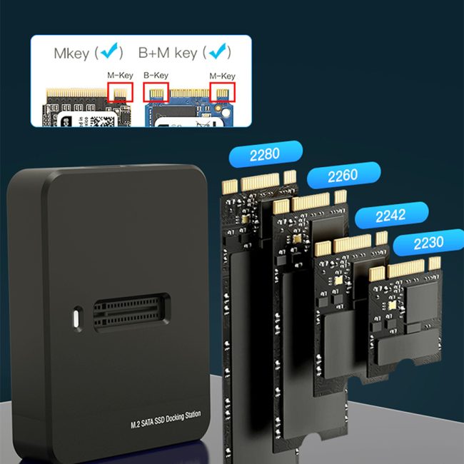 Postolje za M.2 SATA & NVME SSD drive docking station, black GEMBIRD, Type-C, DD-U3M2 - Image 4