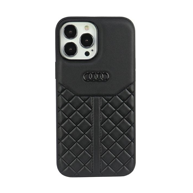 ORIGINALNA TORBICA AUDI HARDCASE PRAVA KOŽA AU-TPUPCIP13P-Q8/D1-BK ZA IPHONE 13/ 13 PRO CRNA