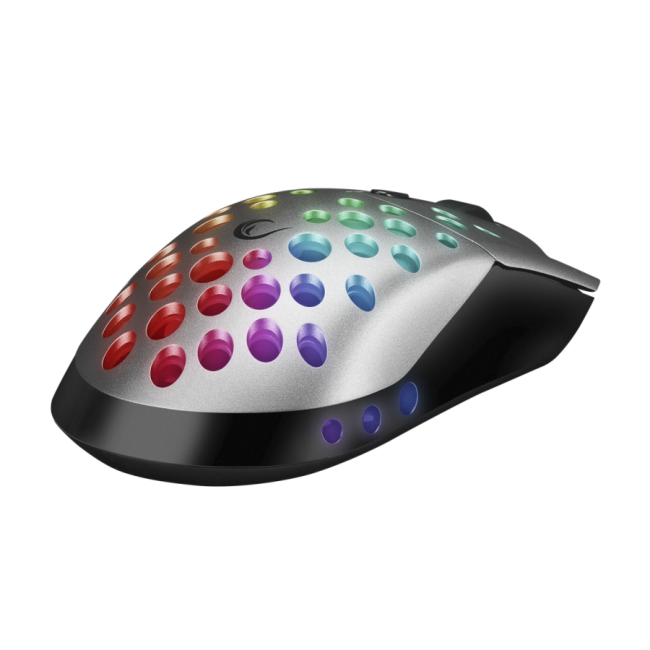 Miš gaming RAMPAGE SMX-R66 ROCKET Ultra Light silver, RGB LED, 12000dpi - Image 5