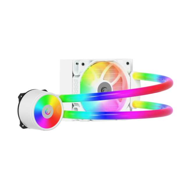 CPU hladnjak AIO Liquid RAMPAGE ICEBLADE C4 white, 72CFM, 2000RPM, ARGB, AM5/LGA1700 120mm - Image 2