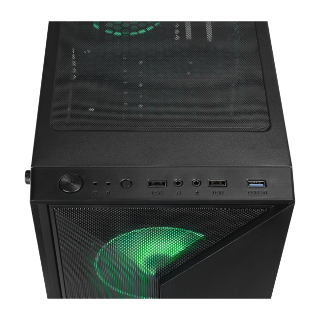 Kućište gaming RAMPAGE TRIANGLE, ATX, ventilatori 4x120mm, Auto RGB, glass, Mid-Tower - Image 6