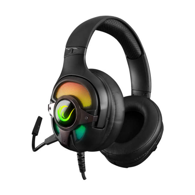 Slušalice sa mikrofonom gaming RAMPAGE RM-K77 VIPERA, black, PC/PS4, USB, 7.1, RGB LED - Image 2