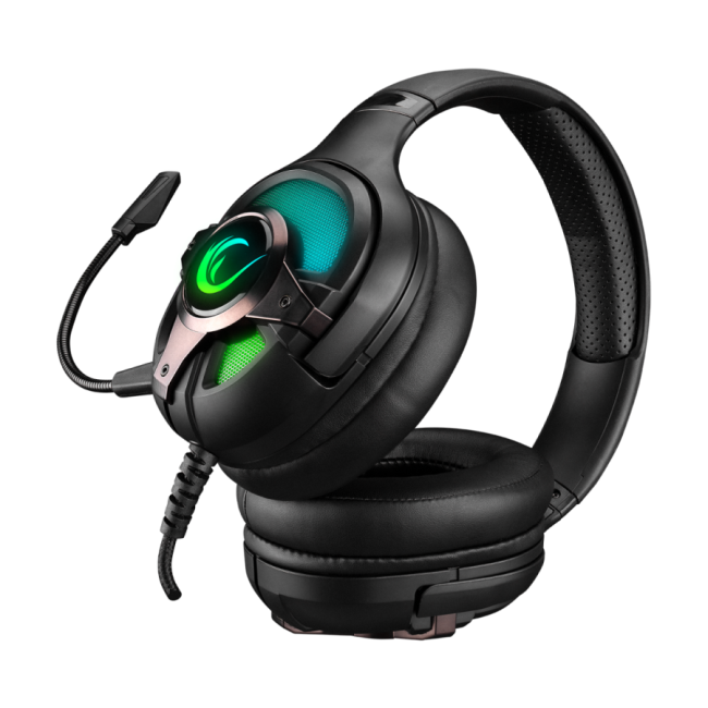 Slušalice sa mikrofonom gaming RAMPAGE RM-K77 VIPERA, black, PC/PS4, USB, 7.1, RGB LED - Image 4