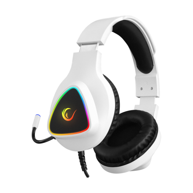 Slušalice sa mikrofonom gaming RAMPAGE M7 MONCHER white, RGB LED, USB 7.1 - Image 2