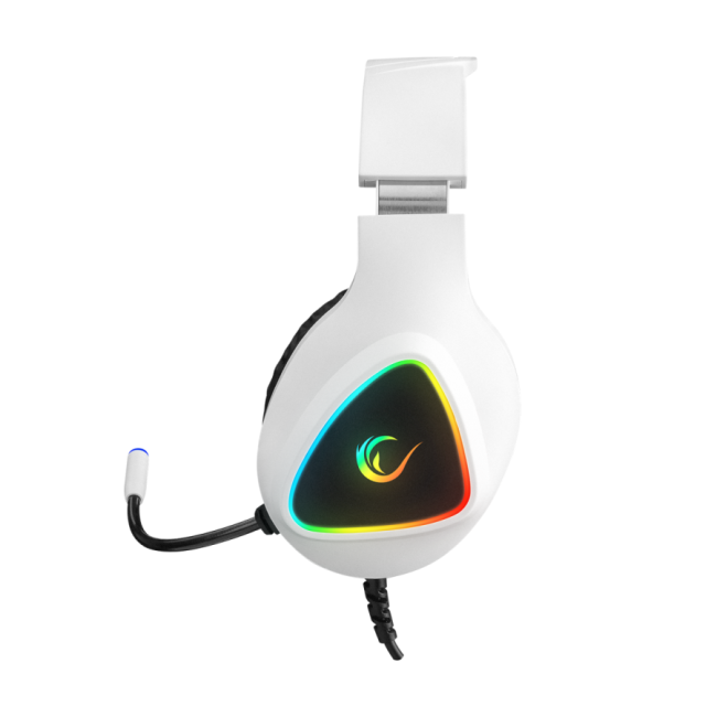 Slušalice sa mikrofonom gaming RAMPAGE M7 MONCHER white, RGB LED, USB 7.1 - Image 3